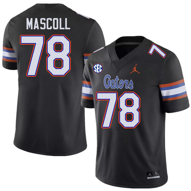 Florida Gators #78 Marcus Mascoll College Football Jerseys Stitched-Black